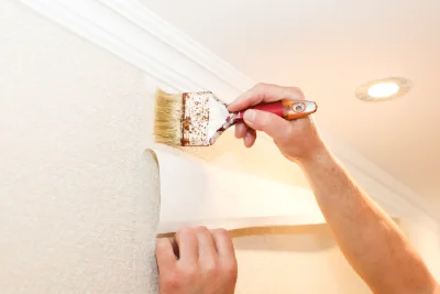 Pose de papier peint à Méréglise — revêtements muraux et toiles de verre